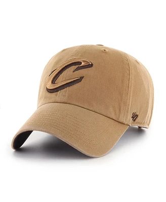 '47 Brand Men's Tan Cleveland Cavaliers Ballpark Clean Up Adjustable Hat