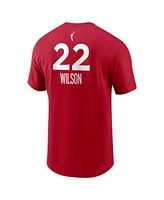 Nike Men's and Women's A'ja Wilson Red Las Vegas Aces Rebel Edition Name Number T-Shirt