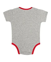 Outerstuff Baby Boys and Girls Gray/White Cincinnati Reds Two-Pack Play Ball Bodysuit Set