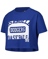 Pro Standard Women's Royal Los Angeles Dodgers Made To Play Boxy Cropped T-Shirt