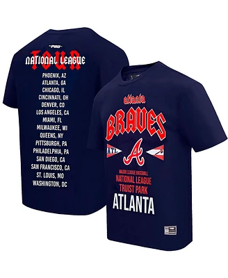 Pro Standard Men's Navy Atlanta Braves Oversized City Tour T-Shirt