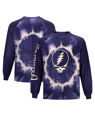 Section 119 Men's and Women's Purple the Grateful Dead Logo Tie-Dye Upf 50 Raglan Long Sleeve Swim Shirt