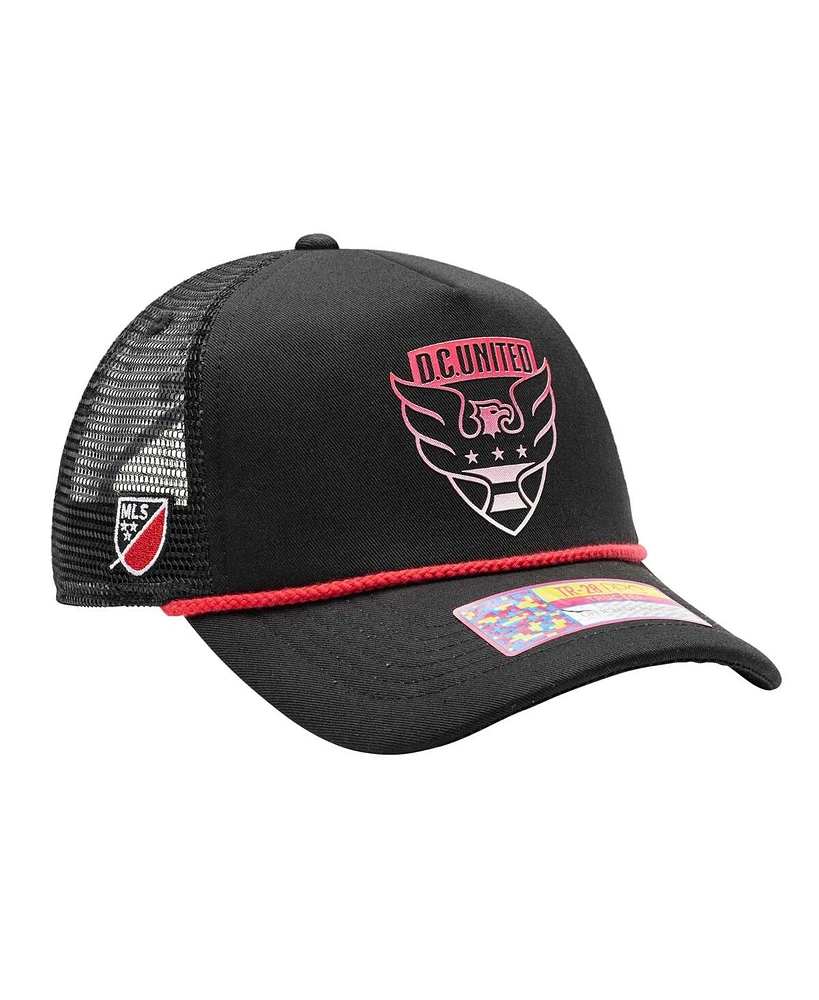 Fan Ink Men's Black D.c. United Atmosphere Trucker Adjustable Hat