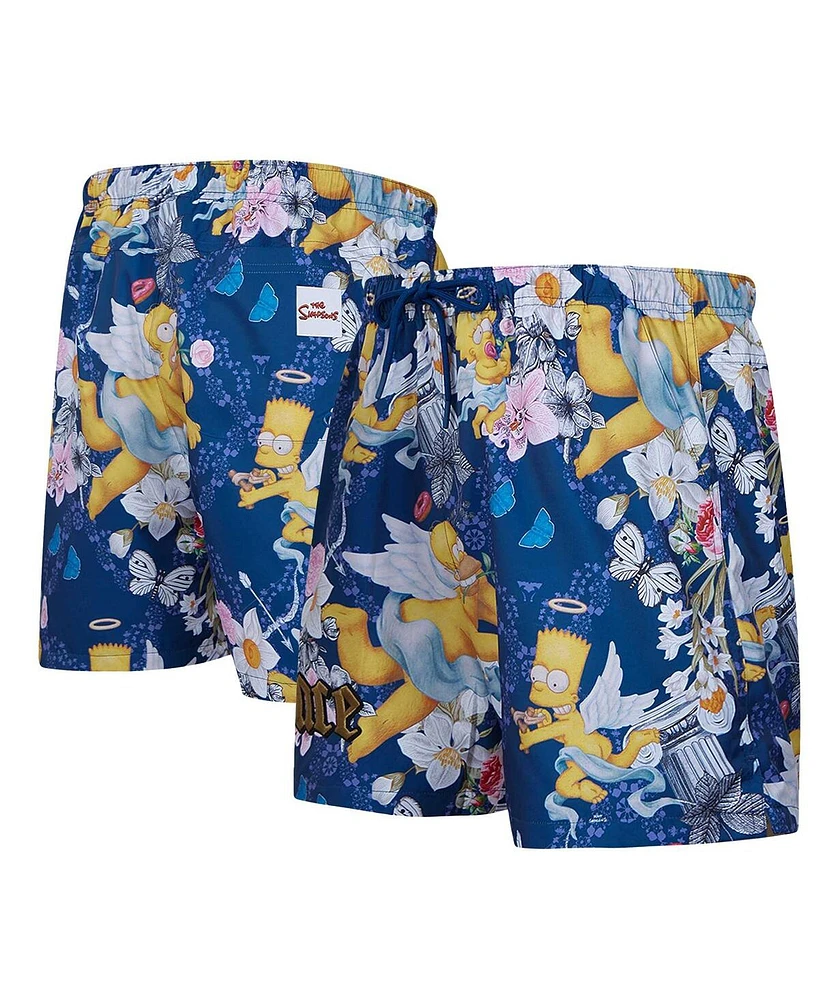 Freeze Max Men's Navy the Simpsons Peace Angels Woven Shorts