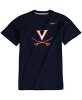Nike Big Boys and Girls Navy Virginia Cavaliers Cotton Logo T-Shirt