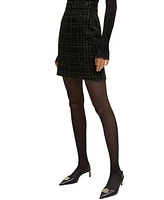 Boss by Hugo Boss Women's Sparkle-Effect Tweed Mini Skirt