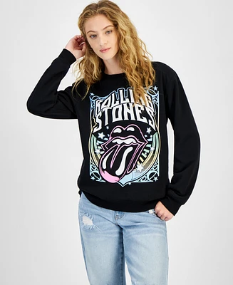 Love Tribe Juniors' Rolling Stones Crewneck Sweatshirt