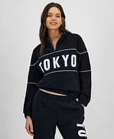 Rebellious One Juniors' Tokyo Fleece Half-Zip Sweatshirt