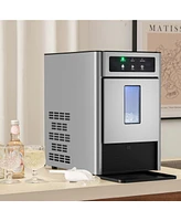 Costway Countertop Nugget Ice Maker with Self-Cleaning Function Manual & Auto Water Refill