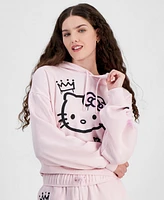 Grayson Threads, The Label Juniors' Hello Kitty Graffiti Graphic Cropped Hoodie