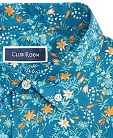 Club Room Men's Floral Poplin Long-Sleeve Button-Down Shirt, Created for Macy's