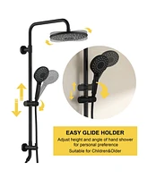 Boyel Living 3-Spray Patterns with 2.5 Gpm 10 in. Wall Mount Dual Shower Heads with Pressure Balance Valve