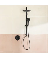 Boyel Living 3-Spray Patterns with 2.5 Gpm 10 in. Wall Mount Dual Shower Heads with Pressure Balance Valve