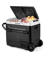 Dual Zone 12V Car Refrigerator 64QT Portable Compressor Fridge Freezer (-4 68 ) for RVs