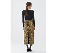 Nocturne Women's Leopard Print Pencil Skirt