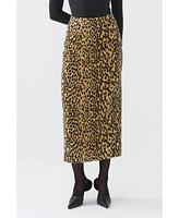 Nocturne Women's Leopard Print Pencil Skirt