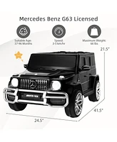 Sugift 12V Mercedes-Benz G63 Licensed Kids Ride On Car with Remote Control