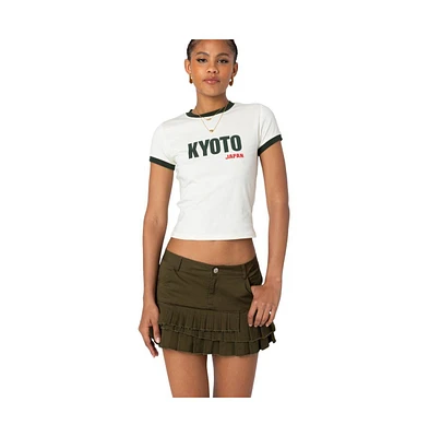 Edikted Women's Kyoto contrast T shirt