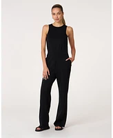 Rebody Active Women's That's a Wrap Wide Leg Scuba Jumpsuit