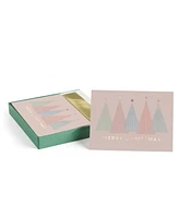 Masterpiece Studios Pastel Geometric Treeline Holiday Boxed Cards