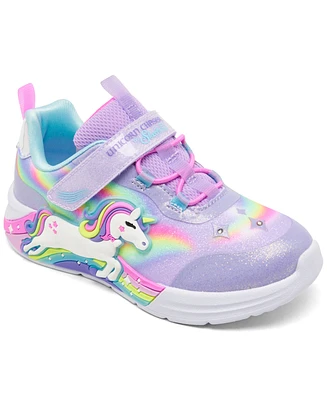 Skechers Toddler Girls S-Lights: Unicorn Chaser Light-Up Fastening Strap Casual Sneakers from Finish Line