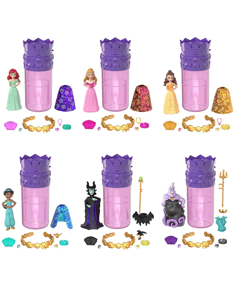 Disney Princess Royal Color Reveal Princess or Villain Small Doll with 5 Surprises - Multi