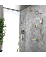 Boyel Living Wall Mount Single-Handle 1-Spray Tub and Shower Faucet - 10 Inch (Valve Included)