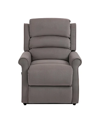 Boyel Living Ergonomic Chenille Fabric Power Lift Recliner Chair for Elderly with 8-Point Massage and Remote Control