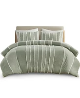 Ink+Ivy Striped Shay 3-Pc. Duvet Cover Set