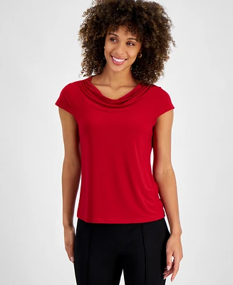 Kasper Women's Cowlneck Blouse