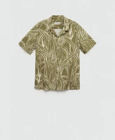 Mango Men's Regular-Fit Leaf-Print Shirt