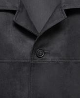 Mango Men's Suede Leather-Effect Overshirt