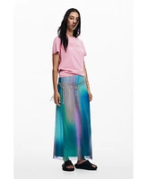 Desigual Women's Tulle skirt with gradient effect