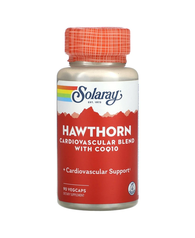 Solaray Hawthorn Cardiovascular Blend with COQ10 - 90 VegCaps - Assorted Pre