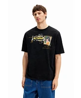 Desigual Men's Short-sleeved T-shirt with Japanese-style illustration