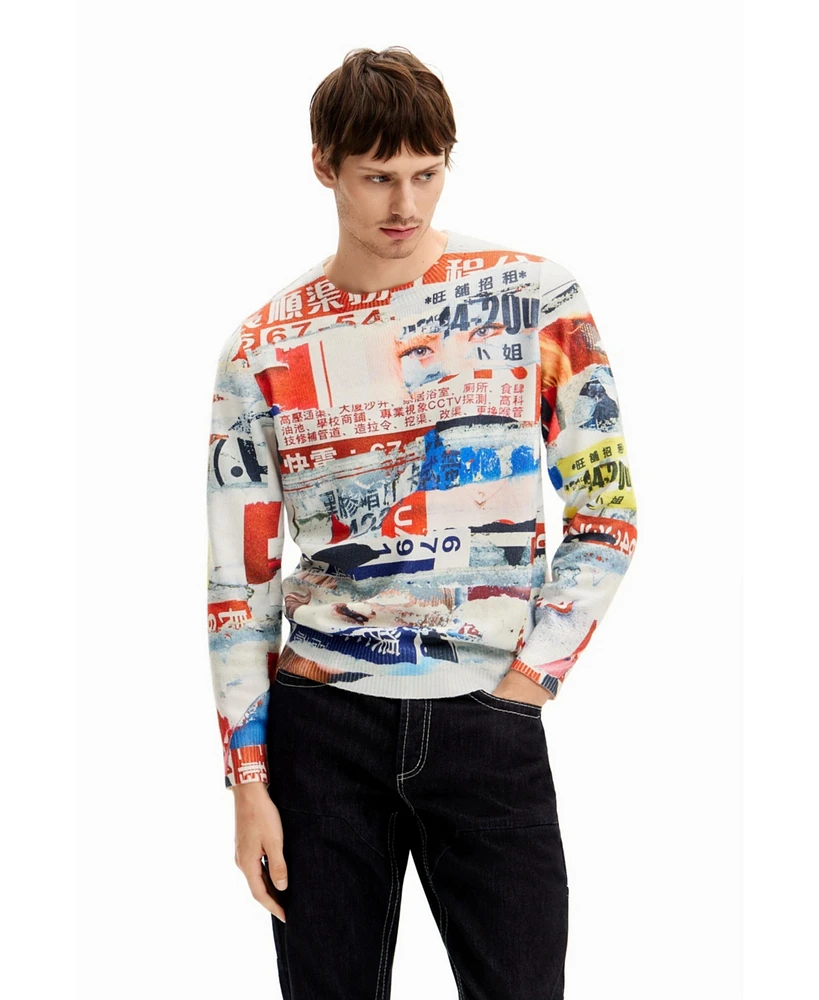 Desigual Men's Magazine print sweatshirt