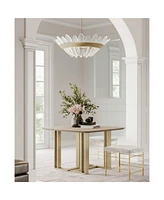 Stiffel Hartford 29" Wide Gray Iron and Glass Modern Pendant Light