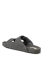 Dearfoams Men's Maddox Wool Blend Double Strap Slide