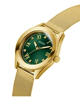 Guess Men's Analog Gold Tone Mesh Watch, 44mm