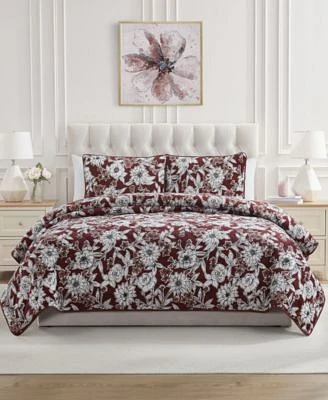 Seventh Studio Whim Floral Print Plush Quilt Sets