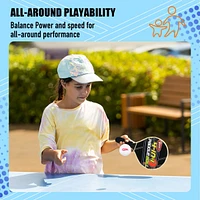 Wham-o Ultimate Paddle Ball Game 4 in 1, Indoor and Outdoor Wooden Racket Paddle Game Set