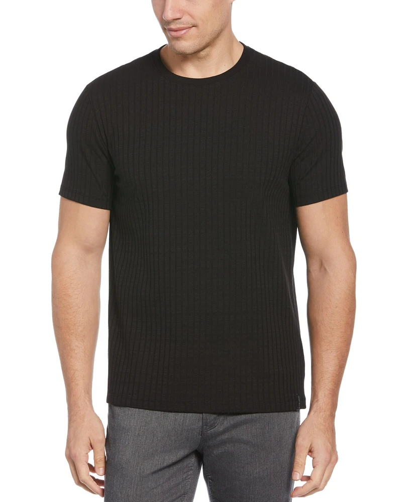 Perry Ellis Men's Rib Knit Crew Neck T-shirt