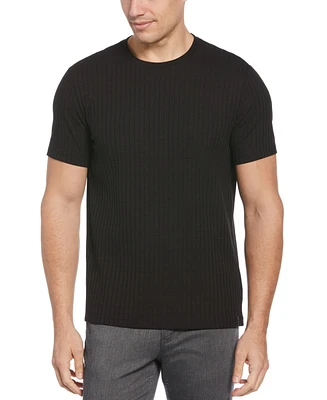 Perry Ellis Men's Rib Knit Crew Neck T-shirt