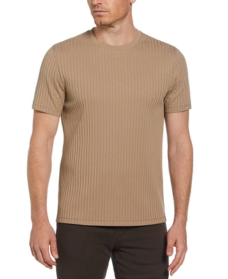 Perry Ellis Men's Rib Knit Crew Neck T-shirt