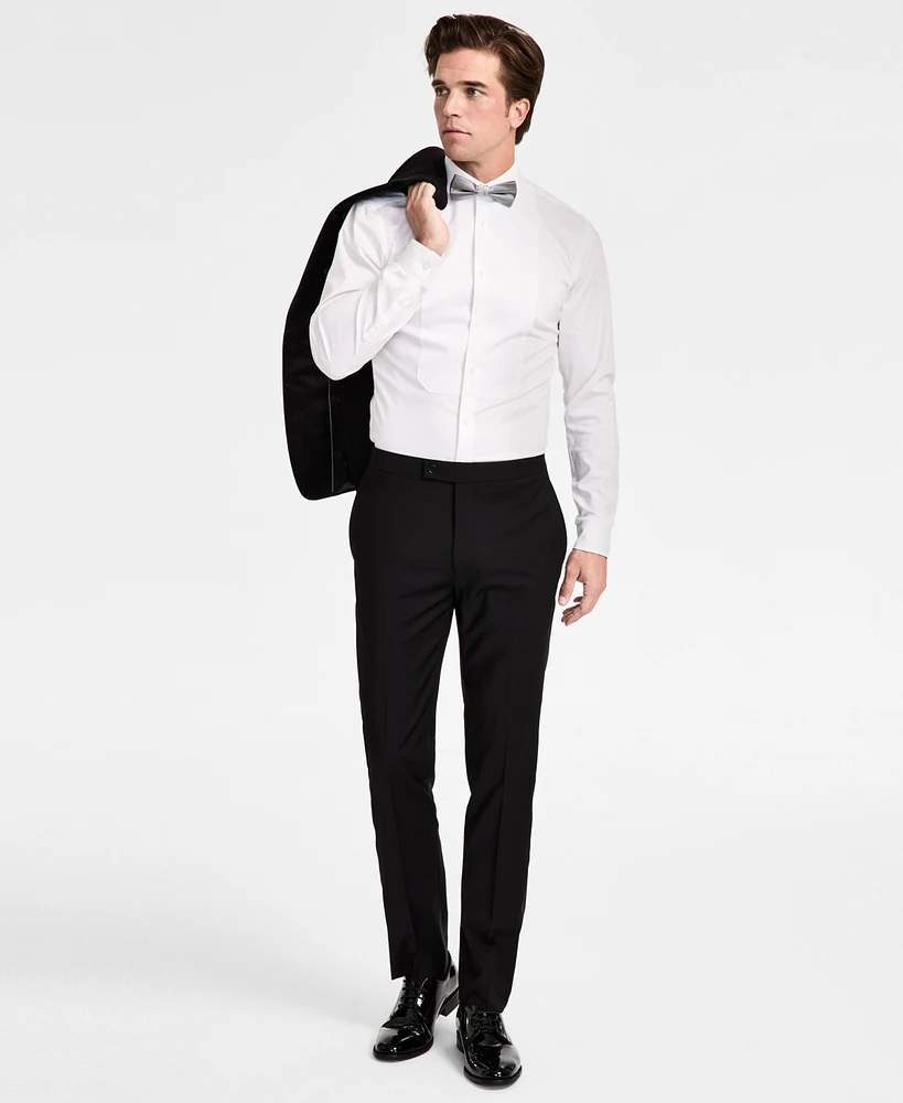 Calvin Klein Men's Slim-Fit Wool-Blend Tuxedo Pants