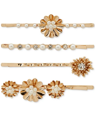 lonna & lilly Gold-Tone 4-Pc. Imitation Pearl Bobby Pin Set