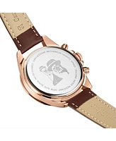 Swan and Edgar SE2001 Swan & Edgar Hand Assembled Speed Tracker Mechanical Quartz Rose Brown