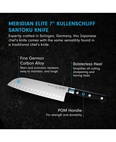 Messermeister Meridian Elite Kullenschliff Santoku Knife, 7"