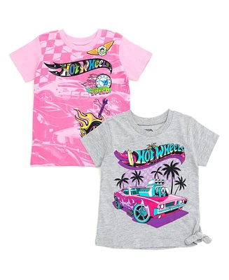 Hot Wheels Little Girls 2 Pack T-Shirts