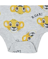 Winnie the Pooh Baby Boys Disney Lion King Mickey Mouse Minnie 3 Pack Bodysuits Newborn to